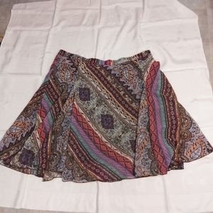 Lane Bryant colorful full skirt with elastic back waist 18/20